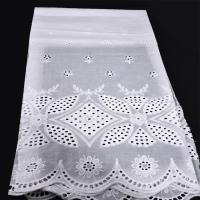 China Cotton Embroidery Lace Fabric 5 Yards 3D Butterfly Flower Guipure Cord Lace Fabric factory