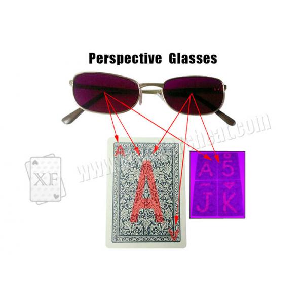 Quality Gambling Purple Plastic Perspective Glasses For Invisible Marked Cards for sale