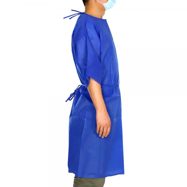 Quality Breathable Short Sleeve Isolation Gown PP Non Woven Isolation Gown For Doctor for sale