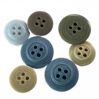 Quality Semi Shiny Imitation Corozo Buttons Four Hole Rim Back Customized Color And Size for sale