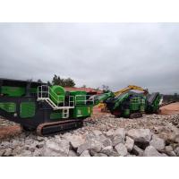 China Limestone Crawler Mobile Crusher Machine , Quarry Track Portable Cone Crusher for sale