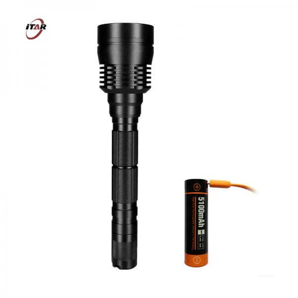 Quality 4500 Lumens Rechargeable LED Flashlight 800M Shooting Distance With Tail Button for sale