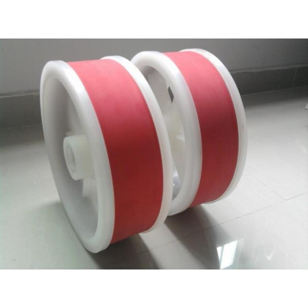 Quality High Load Capacity Rubber Coated Nylon Wheel With Shock Absorption for sale