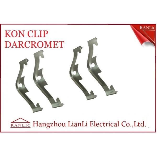 Quality Electro Galvanized EMT Conduit Fittings NO 65 Manganese Steel Caddy Clip Kon Clip for sale