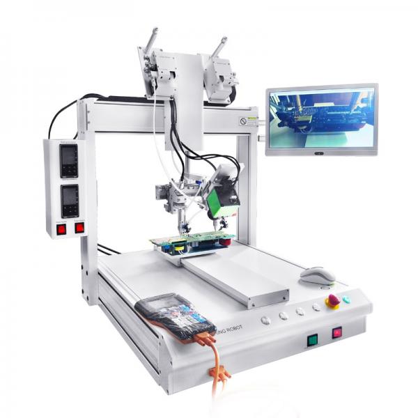 Quality Digital Screen Automatic Soldering Robot White Color With Double Head for sale
