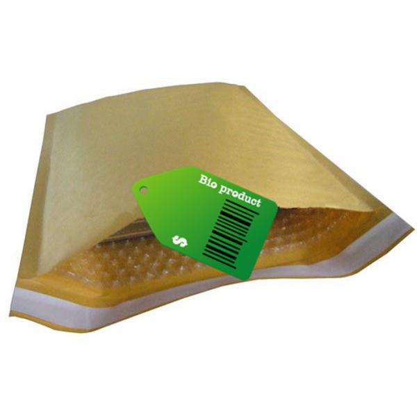 Quality Yellow Kraft Paper Bubble Wrap Envelope , 235x330mm #H Bubble Mailer Bags for sale