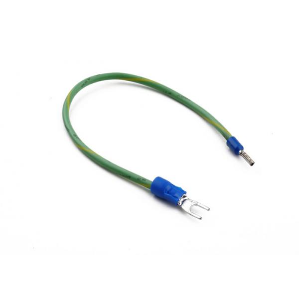 Quality Copper Connector Custom Wiring Harness Green / Yellow Color With Spade Terminal for sale