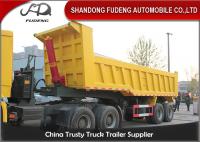China High Strength Steel End Dump Truck With BPW Axle / 30 Tons Semi Trailer Dump Truck factory