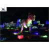 China Full Size Garden Statues Moving Dinosaur Models With Light , Realistic Raptor Dinosaur  factory