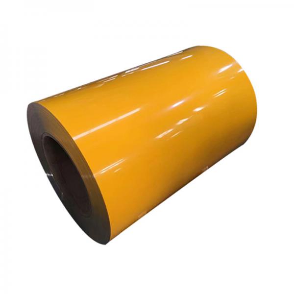 Quality Durable Yellow Color Prepainted Aluminium Coil Alloy 5052 0.6mm X 1250mm For Roofing And Cladding for sale