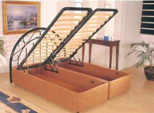 China Bed Gas Springs, the Hydraulic bed frame use 1.5 mm thickness metal tube and MDF wood factory