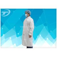 china White Lab Disposable Medical & Waterproof PE Visitor Coat 125 x 150cm
