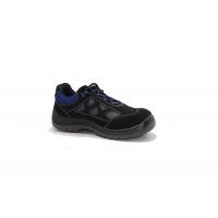 China black suede leather and mesh rubber outsole cemented safety shoes factory