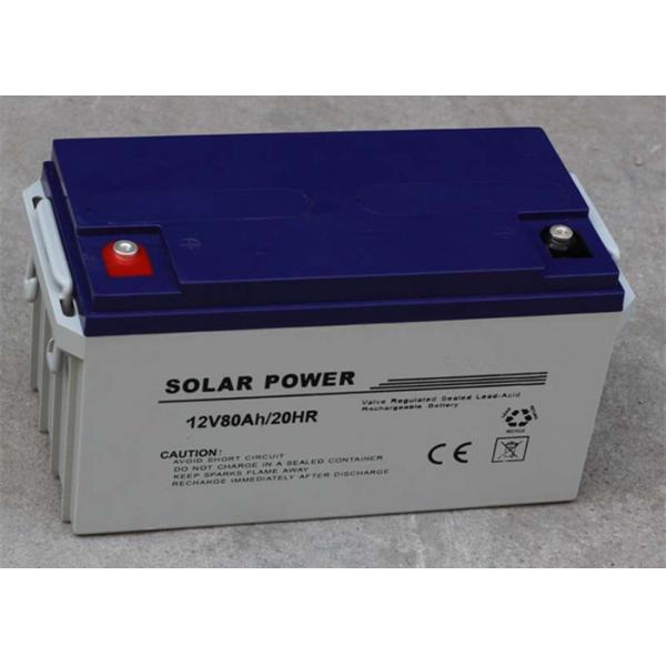 Quality Black Deep Cycle Solar Lead Acid Battery 12v 80ah Lightweight for sale