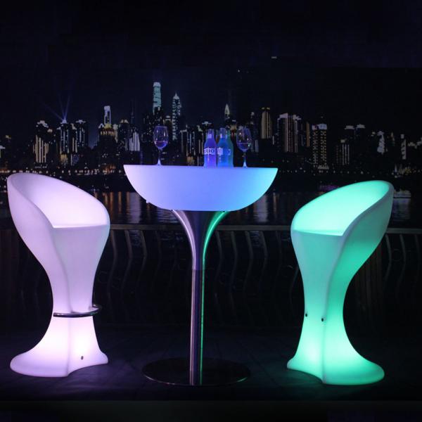 Quality Plastic LED Glow Cocktail Tables 106cm High Top For Party Events for sale