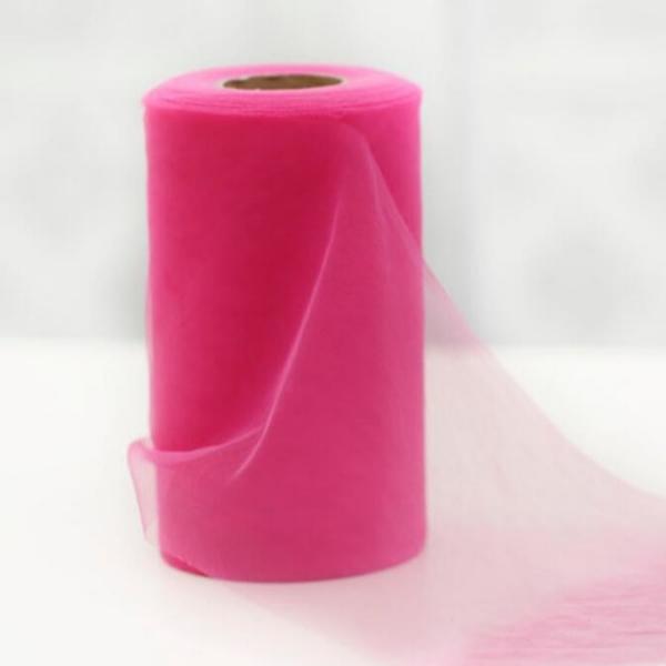 Quality Stamp Pattern Plain Polyester Soft Tulle Rolls 100 Yards Organza Material for sale
