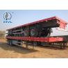 China Q345 Material Flat Bed Semi Trailer Truck For 20 Or 40 Feet Container Carrying factory