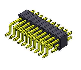 Quality 1.27mm Universal Pin Connectors Dual Row R/A 1*2PIN To 1*33PIN SQ0.40mm for sale