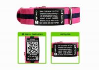 China Adjustable Nylon Sport ID Bracelet With Engraving Black Metal Plate factory