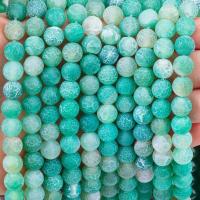 China Polished 8mm Green Weathered Natural Amethyst Crystal Beads For Bracelet Necklace factory