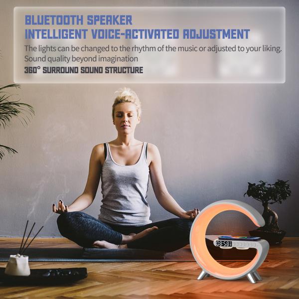 Quality Compatible Wireless Bluetooth Speaker Qi Charger CE Certified With Night Lamp for sale