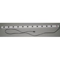 Quality 11 Flat Plug Surge Protector Power Strip , Long Cord Power Bar Horizontal / for sale