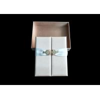 China Wedding Favor Dress Book Shaped Box , Magnetic Flip Top Box Ribbon Closure factory