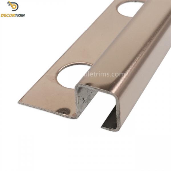 Quality Box Shape Stainless Steel Corner Trim , External Edge Tile Trim OEM ODM for sale