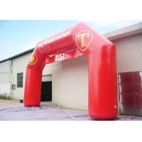 China Red Custom Inflatable Arch PVC Tarpaulin , Inflatable Race Arch Logo Printing factory