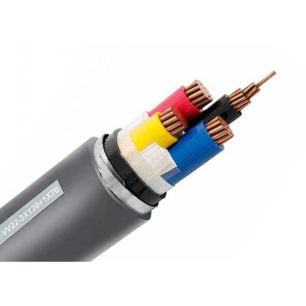 Quality Black Sheath Colour Steel Armoured Cable , Low Voltage Armored Cable Eco Friendly for sale
