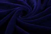 China Vintage Blue Micro Velvet Fabric / Patterned Velvet Dress Fabric factory