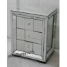 China Full Mirrored Tall Chest Of Drawers , Glass Silver Mirrored Chest Of Drawers factory