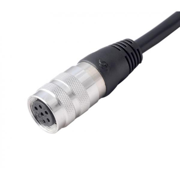 Quality IP67 IP68 Watertight Cable Black Waterproof 8 Pin Round Connector for sale