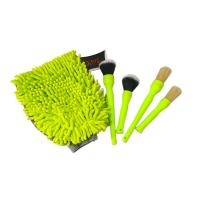 China Green Cloth Mitt Car Cleaning Brushes 25cm Chenille Gloves Automotive Wash Brush factory
