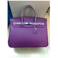 China high quality 40cm purple lychee cowhide handbags women luxury designer handbags brand name handbag L-RB5-2 factory