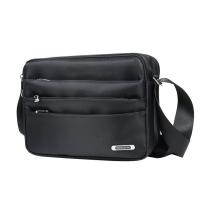 China Black Shoulder Messenger Bag Multi Pocket Crossbody Bag Casual Nylon factory