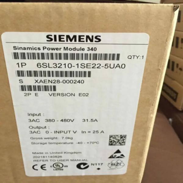 Quality 6SL3210-1SE22-5UA0 OEM Siemens PLC Control Module 100% New Condition for sale
