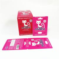 China Display UV effect paper cards with blister packaging Pink Pussycat card packing factory