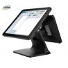 China Black All In One Pos Dual Screen Pos Cash Register 15 Inch Aluminum Alloy Base factory