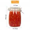 China Custom Size Airtight Thick Glass Food Storage Jars With Clip Top Caps factory
