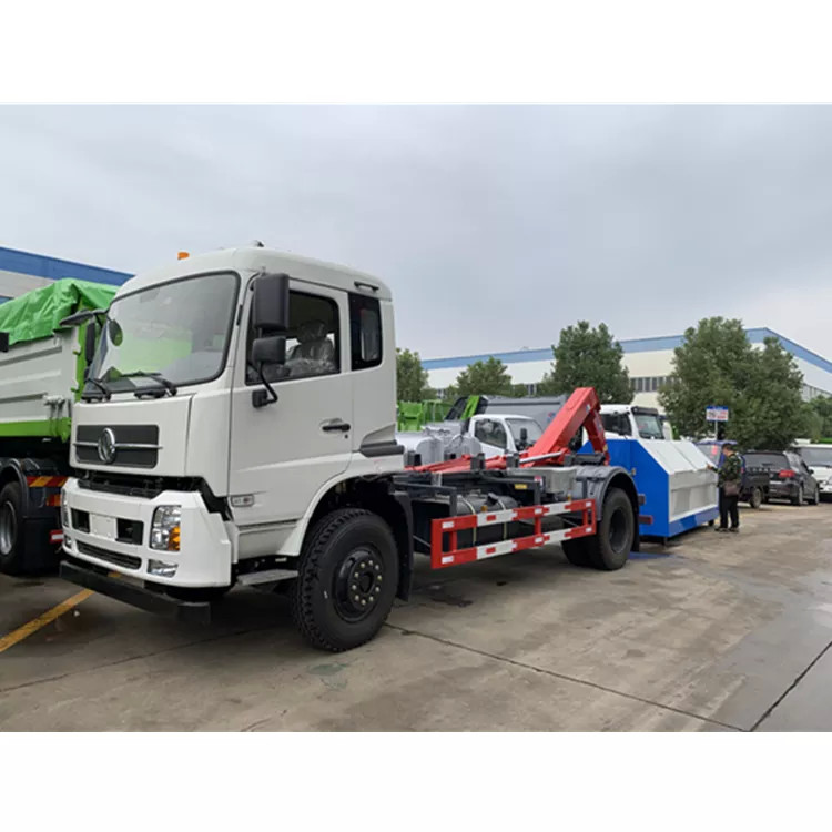 China 10 Ton Diesel Garbage Transport Truck , 4x2 Hook Lift Waste Truck factory