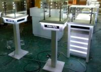 Buy cheap White Painting Color Lockable Glass Display Case For Jewelry Exhibition from wholesalers