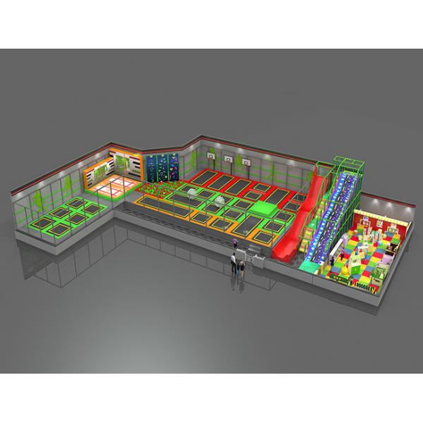 Quality Olympic Trampoline Park Equipment With Ninja Course OEM Available for sale
