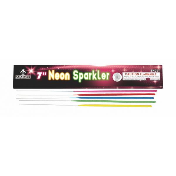 Quality Wedding 7'' Inch Neon Sparklers , Multi Colored Sparklers With Golden Sparklers Effect for sale