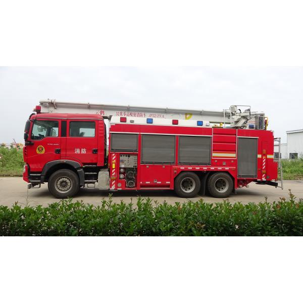 Quality SINOTRUK 324KW Fire Fighting Water Truck 6x4 With 32M Telescopic Boom for sale