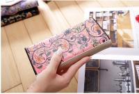 China Floral new Korean Lingge hit color envelope clutch bag lady purse woman buckle factory