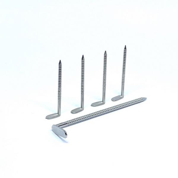 Quality Right Angle L Head Stainless Ring Shank Nails / Deformed Shank Nails for sale