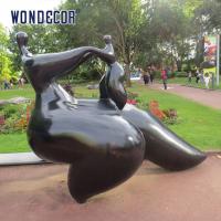 China Customized 3D Casting Bronze Sculpture Metal Art Fat Female Family factory
