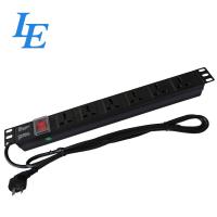 China 19 Inch 1u Pdu With Switch Surge Protector Power Strip factory
