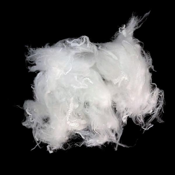 Quality 3D×64mm Solid Recycled PET Fiber Anti Distortion For Non Woven Fabric for sale
